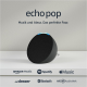 Amazon Echo Pop Smart Lautsprecher - Holzkohle