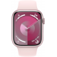 Apple Watch Series 9 (GPS, 41 mm) – rosafarbenes Aluminiumgehäuse mit hellrosa Sportarmband M/L