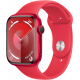Apple Watch Series 9 (GPS, 45 mm) – rotes Aluminiumgehäuse mit rotem Sportarmband S/M
