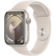 Apple Watch Series 9 (GPS, 41 mm) – Starlight-Aluminiumgehäuse mit M/L Starlight-Sportarmband