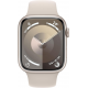 Apple Watch Series 9 (GPS, 45 mm) – Starlight-Aluminiumgehäuse mit S/M Midnight-Sportarmband