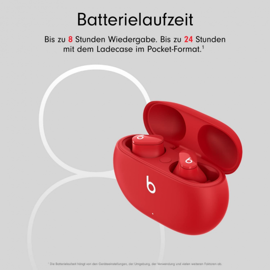 Beats Studio Buds – Kabellose Bluetooth In-Ear Kopfhörer mit Noise-Cancelling – Rot