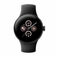 Google Pixel Watch 2 (Wi-Fi) - Matte Black Aluminium Case with Obsidian Active Band