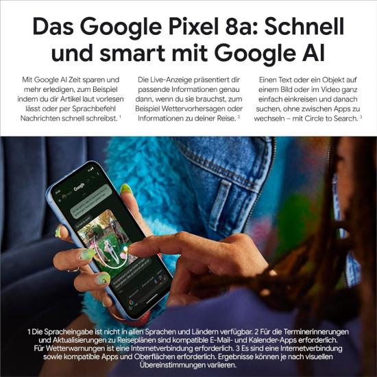 Google Pixel 8a 5G Android-Smartphone (8+128GB) - Aloe