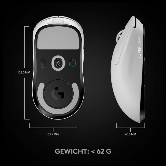 Logitech G PRO X (Superlight Wireless) - Weiß