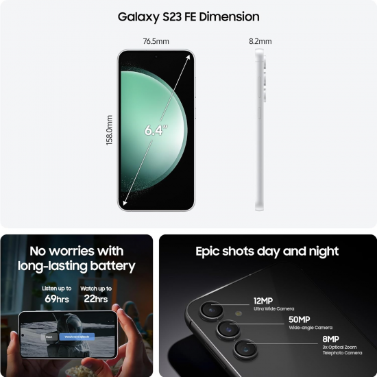 Samsung Galaxy S23 FE AI-Android-Smartphone (8+256GB) - Cream