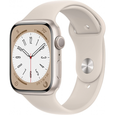 Apple Watch Series 8 45 mm (GPS) Polarstern Aluminiumgehäuse mit M/L Polarstern Sportarmband