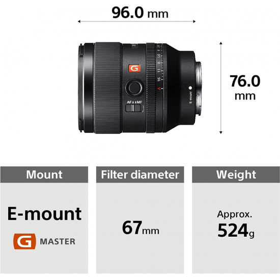 Sony FE 35 mm F/1,4 GM-Objektiv